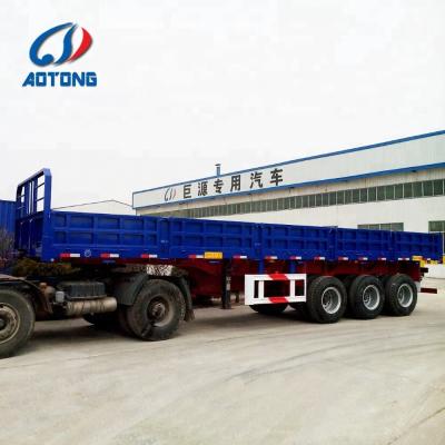 Detachable Side Wall Semi Trailer 40-80Tons Capacity FUWA/BPW Axles Truck Trailer