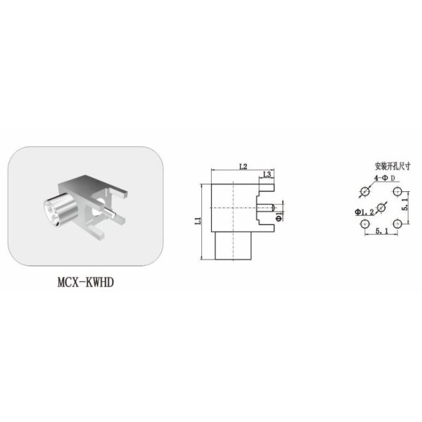 Female Socket Coaxial Cable Connectors MCX Mini Coax Connectors PCB Panel Mount