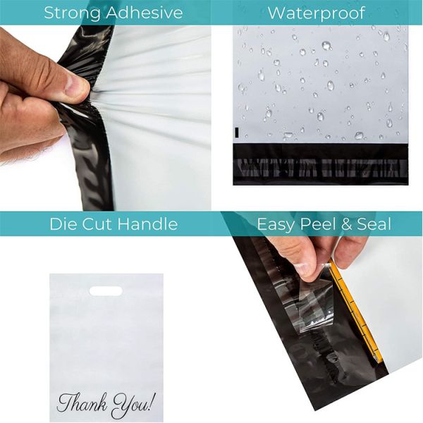 Водоустойчивый спасибо 12 x 15,5 поли отправителя, обращанная поли пересылая сумка