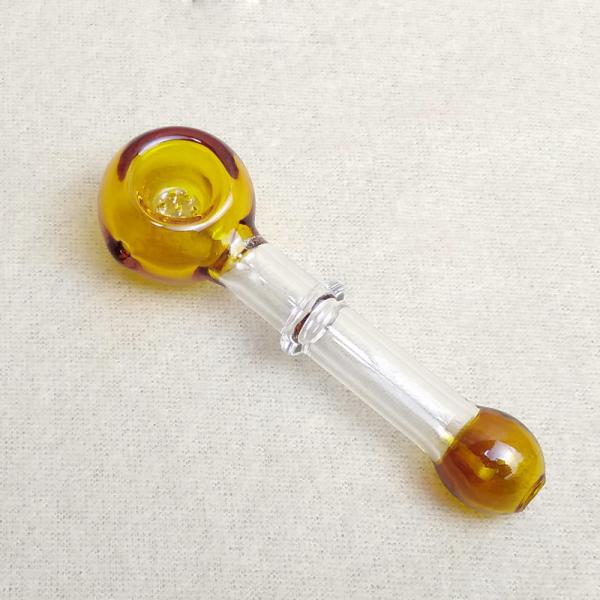 Heady Glass Water Bubbler Pipe 4.3 Inch Herbal Hand Pipe With Filters Screem