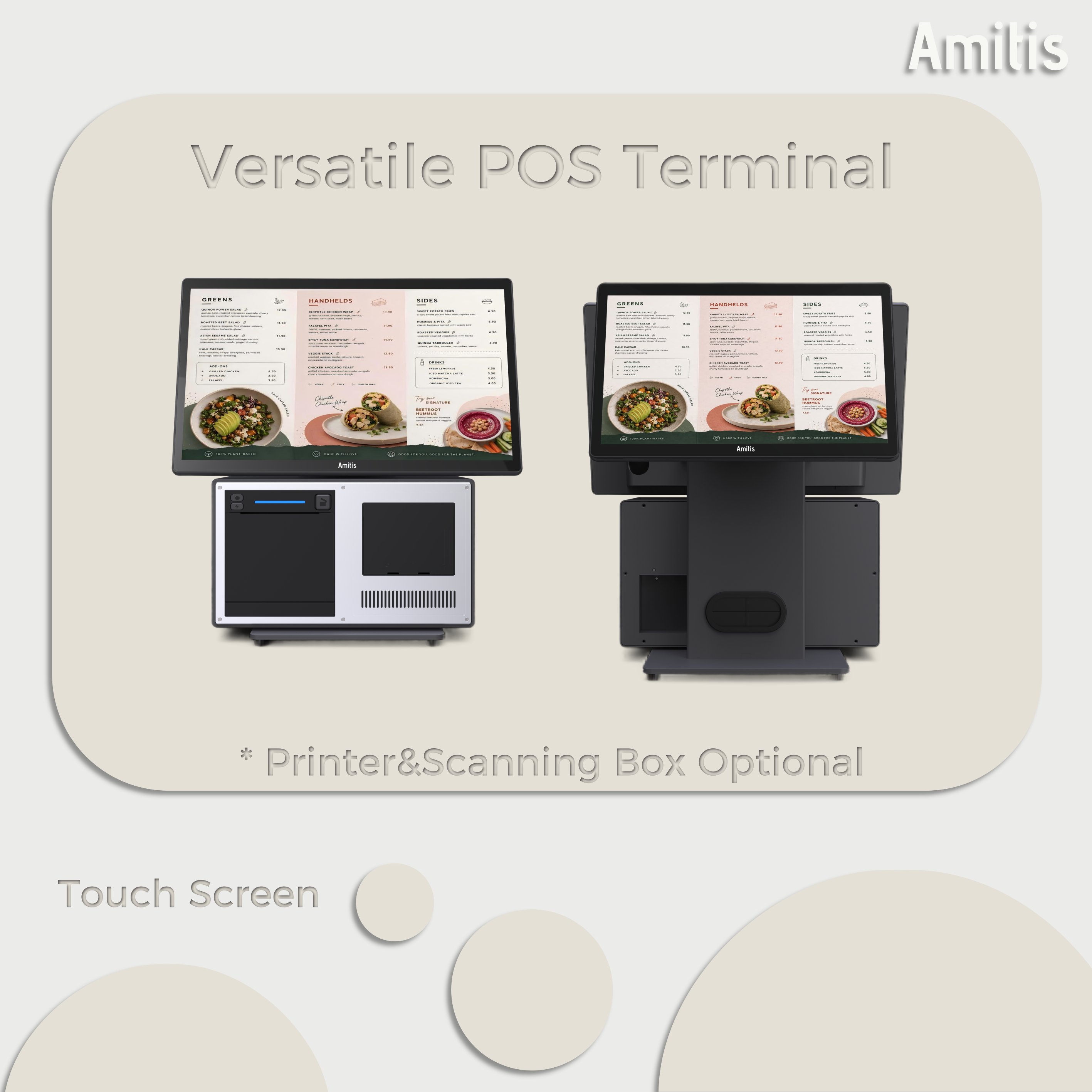Space Saving Touch Screen Cash Register Intel N95 For Small Retail Counters