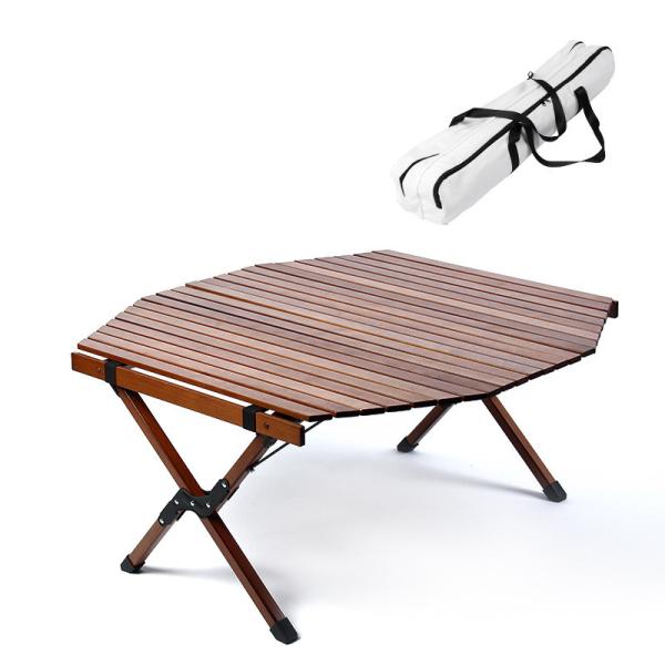 Folding Beech Wood Camping Table 90x90cm 30kg Capacity
