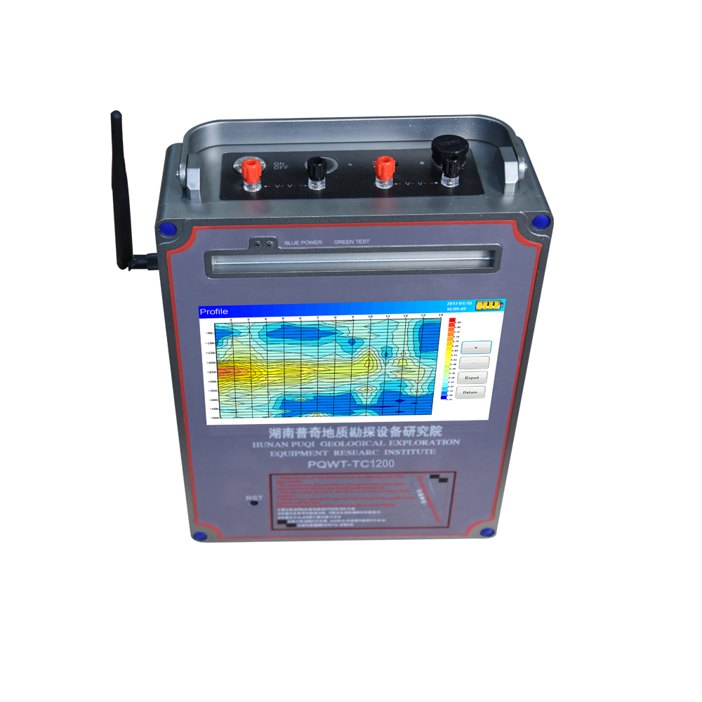 PQWT TC1200 Portable Water Detector with 1500m Depth Automatic Mapping and 7-inch HD Touch Screen Geophysical Survey Equipment