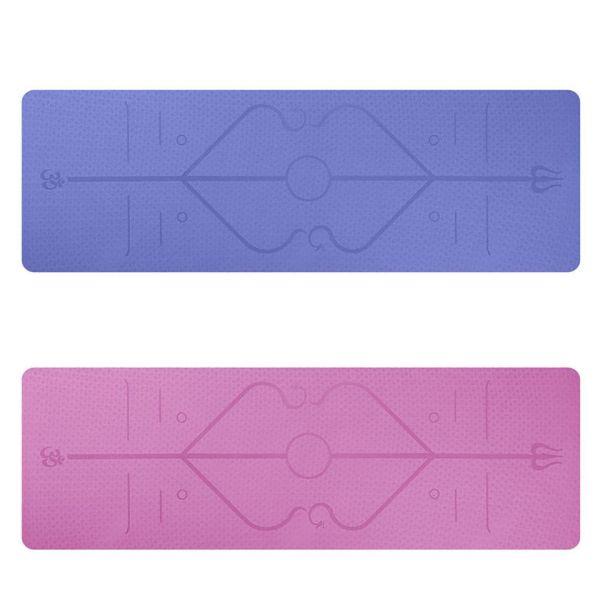 TPE Posture Line 6mm Carpet Non Slip Yoga Mat For Beginner Environmental Fitness Gymnastics Mats