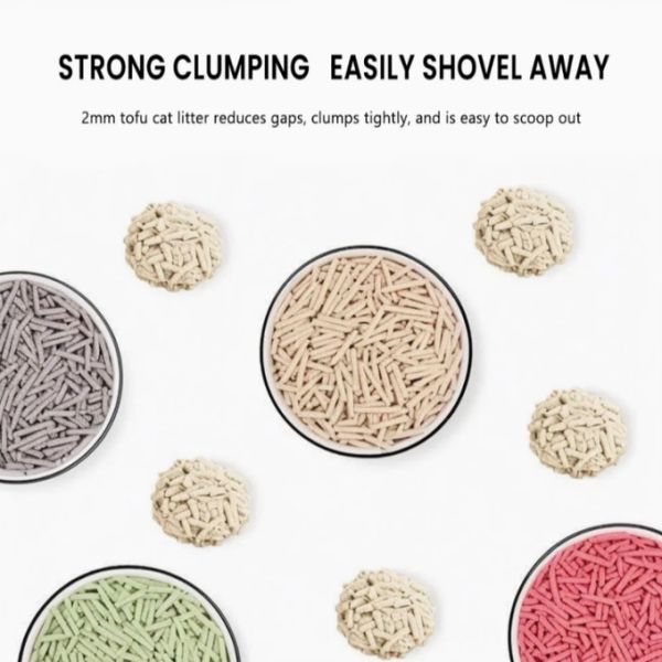 Residuos naturales de fibra de soya y residuos biodegradables para gatitos