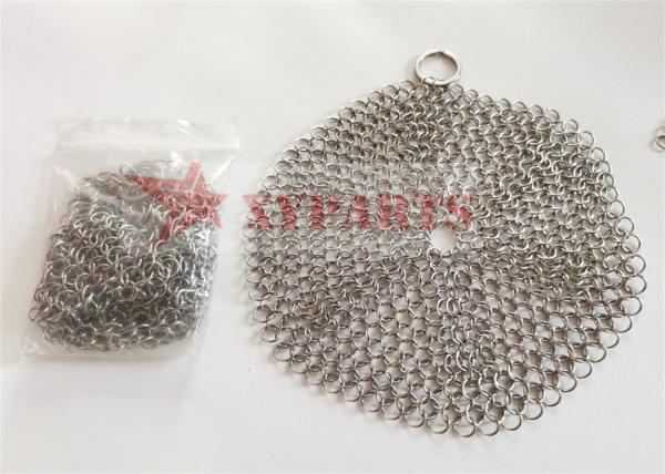 Tipo líquido de limpeza de aço inoxidável da solda de Chainmail dos anéis do círculo para o vidro