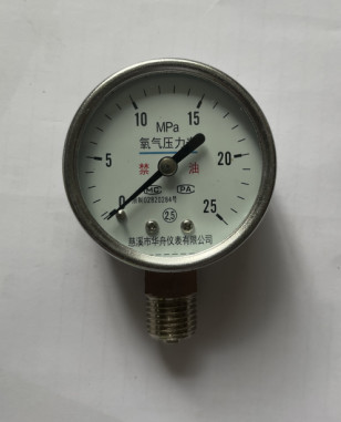 2 50mm Oxygen Gas Cylinder Pressure Gauge Bottom Connection Test