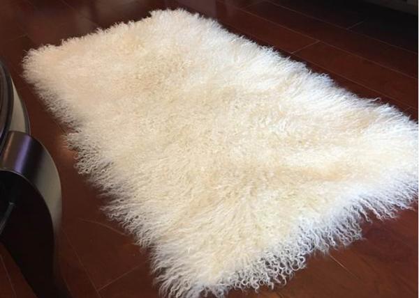 Mongolian Sheepskin Rug Luxury Real Long Curly Haired Tibetan Lambskin fur