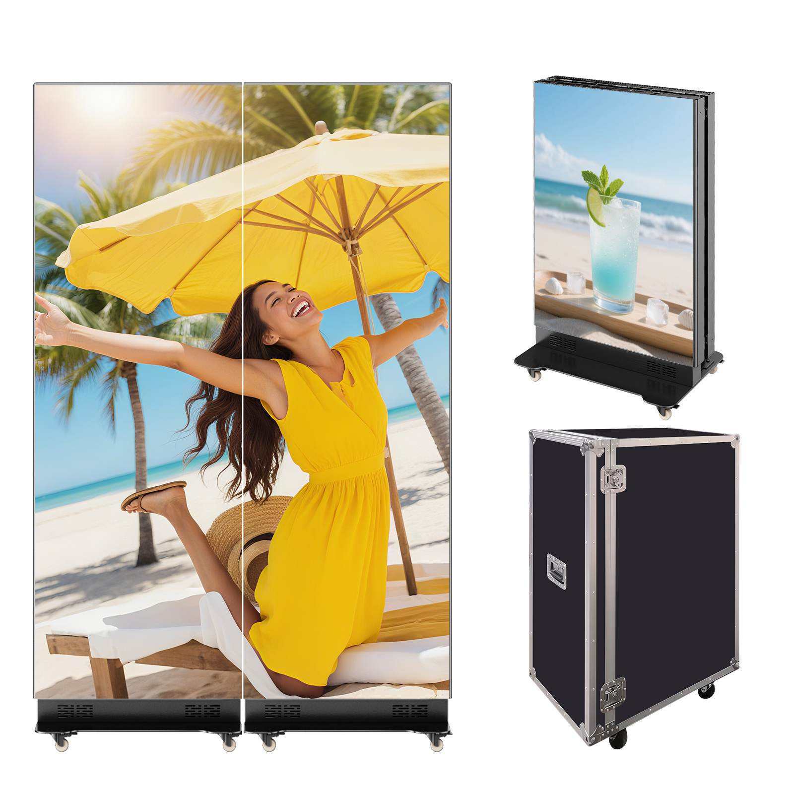HSCXLED Indoor Movable Poster LED Display Indoor Stand Portable Digital Poster Led Screen Player