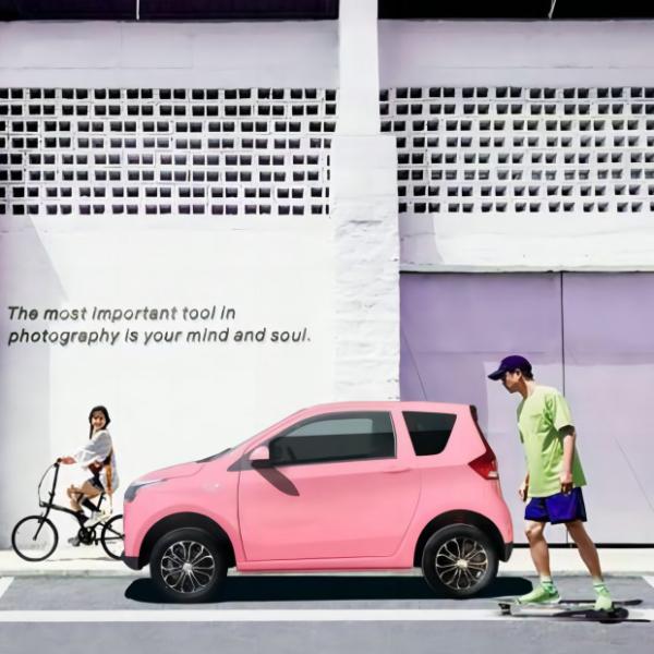 EEC Approved Solar Electric Car Solar 2 Low Usage Cost 2 Doors 2 Seats Mini Car