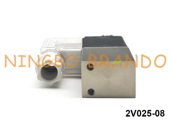 1/4 tipo válvula de solenoide pneumática 2V025-08-DC24V da pinta NPT BSP Airtac
