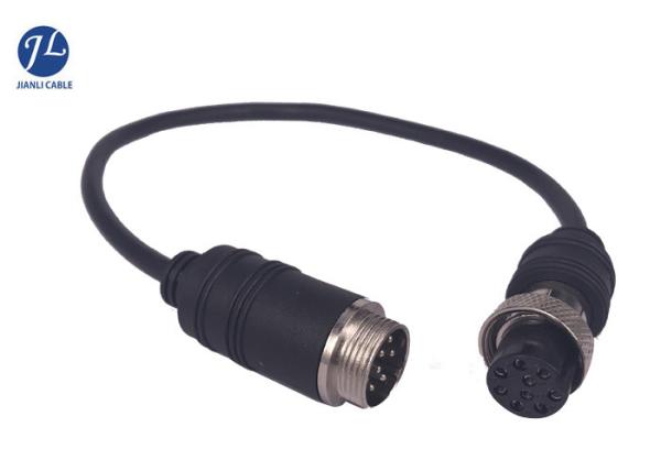 Auto Rear View Camera Aviation Cable With 9 Pin GX16 Connector Signal Transmission