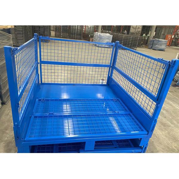 Warehouse Stillage Collapsible Pallet Cage For Lifting Steel Mesh