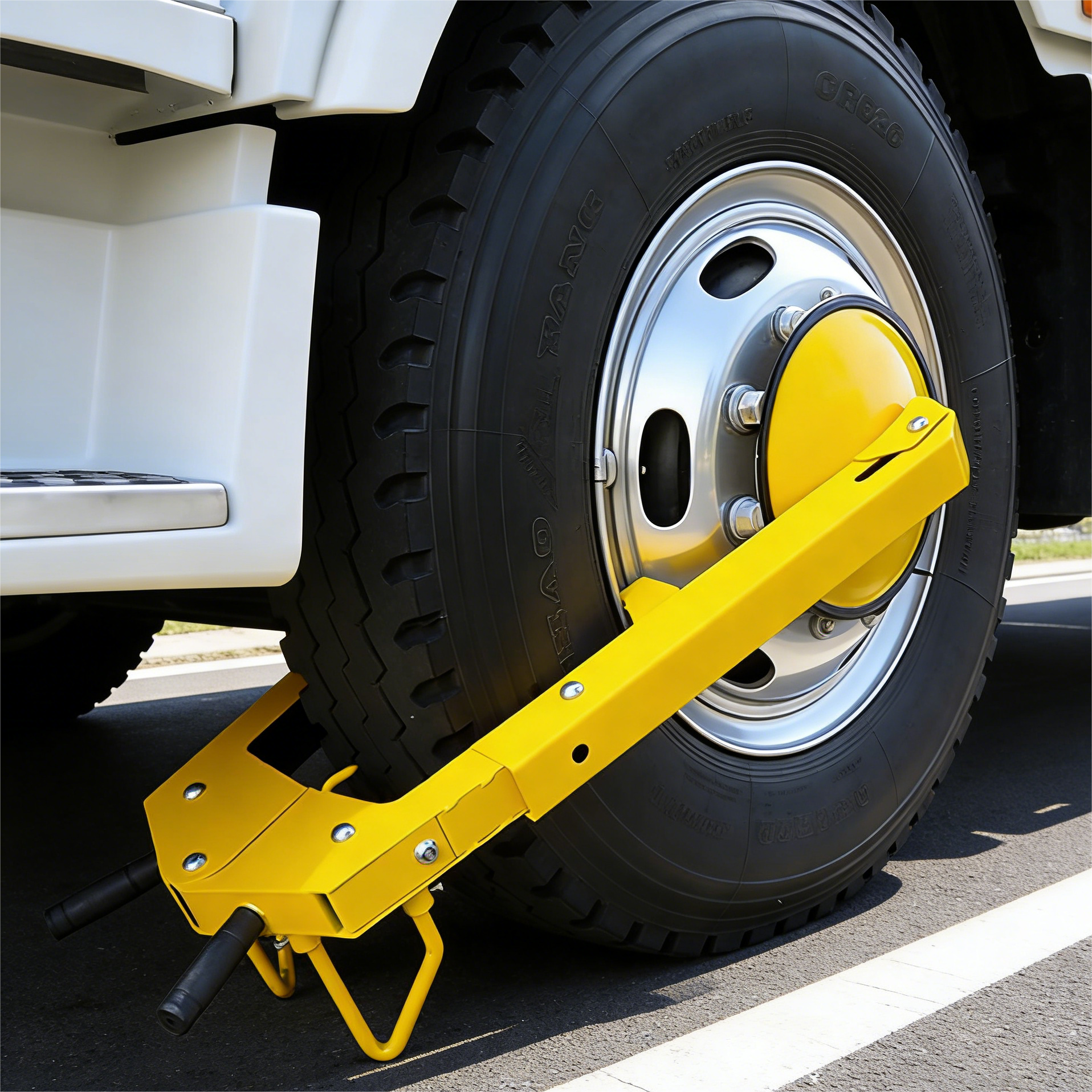 ROADSAFE Heavy Duty Suction Wheel Lock for Car/Truck Tires 90-140cm Size Plastic & Steel Construction