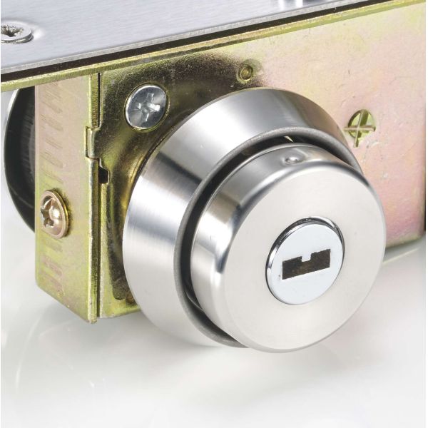 Single Cylinder SUS201 Face Plate Glass Door Lock Aluminum Frame