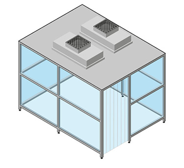 304 quarto desinfetado de aço inoxidável da classe 100000 FFU com chuveiro de ar