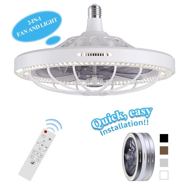 Wholesale factory Moving Head Intelligent Dimming Home Decor Ceiling Fan 360 Rotating Remote Control