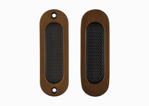 Modern Stripy Sliding Door Bathroom Handle Lock Set Keyless Push Pull Hidden Handle