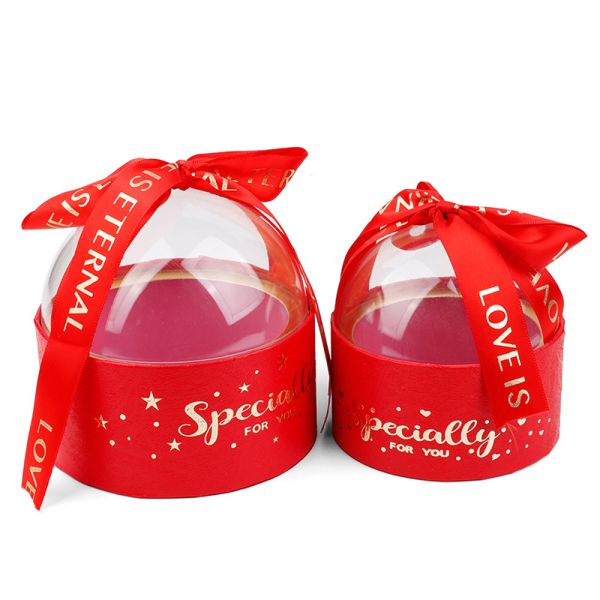 Caixa de embalagem de presentes de chocolate doce de Natal com janela de PVC Melhora a visibilidade do produto