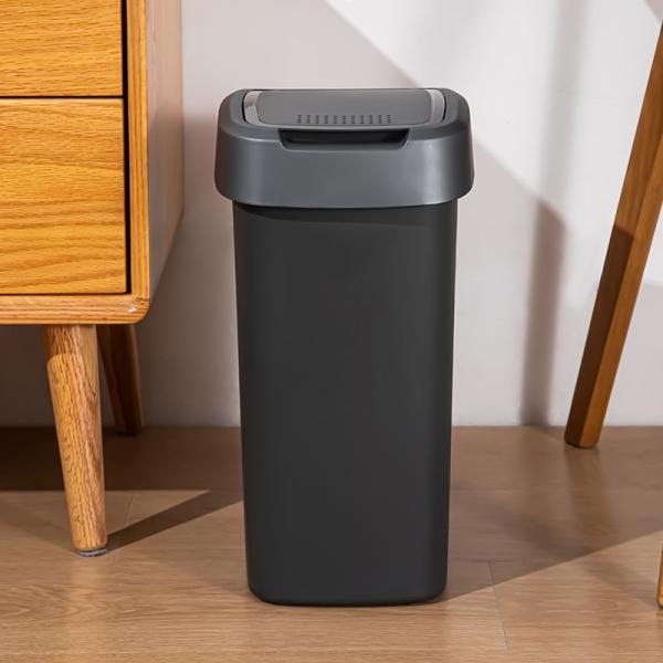 Creative Double Open Lid Trash Can Shake Lid Press Narrow Slit Sanitary Bucket Household Kitchen Storage Paper Baskets