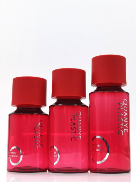 100ml Plastic Cosmetic Bottles Matted Ref Double Wall Cap Silver Hot Stamping Logo