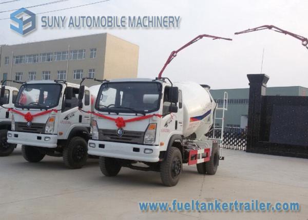 White 4 M3 Sinotruk King Brand 6 Wheeler Mini Mixer Truck 250 Litres