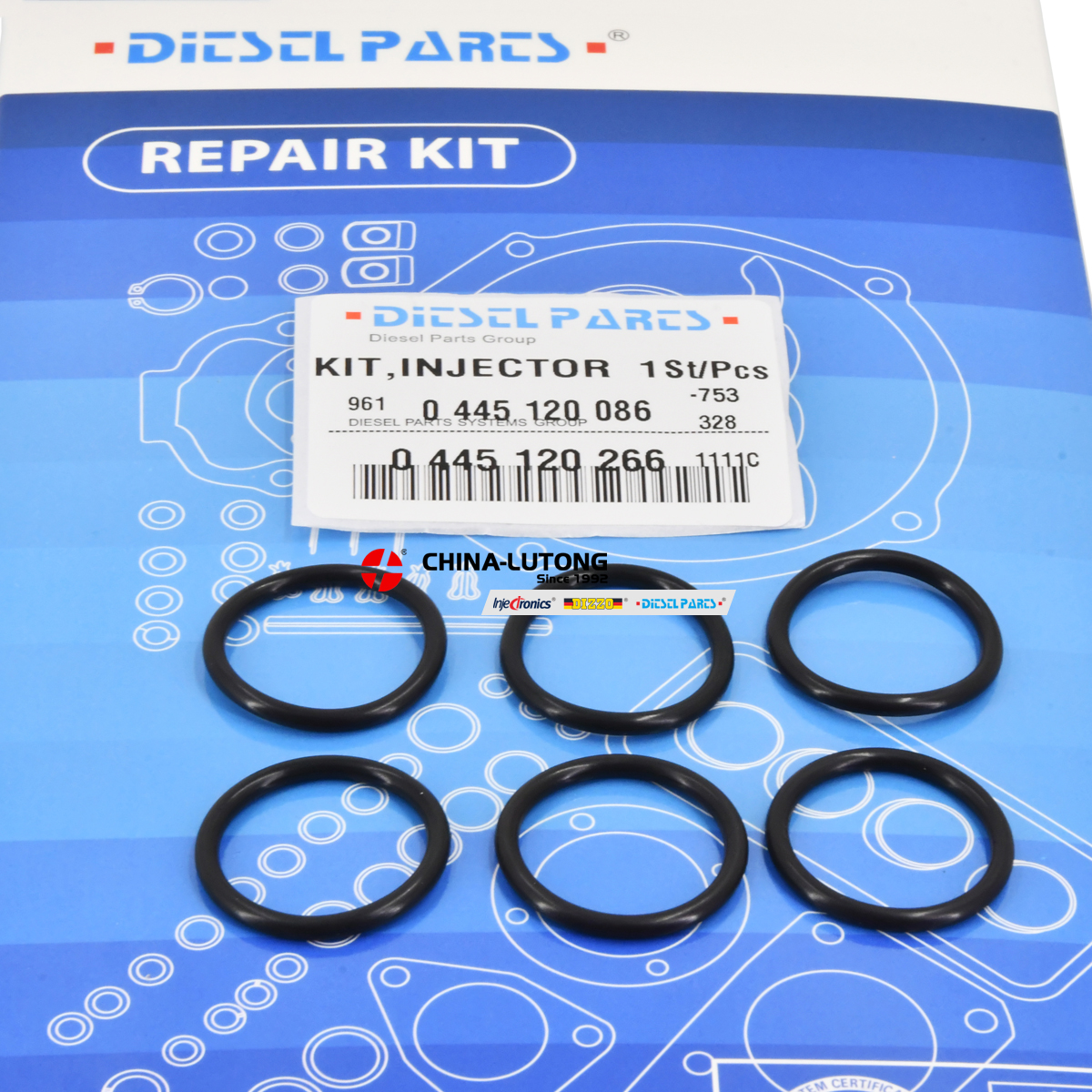 Common Rail Injector Kit 0 445 120 086 Diesel Injector Kit 0445120086 for Weichai WP10 WP12 Heavy Truck Engine