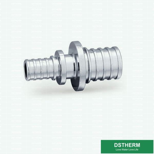 Customized Slide Male Threaded Coupling Brass Press Fittings Chrome Plated 1/2