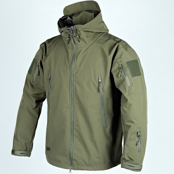 Outdoor Tactical Fleece Hardshell Jacket Autumn And Winter Plus Fleece Windproof Riding Jacket Waterproof