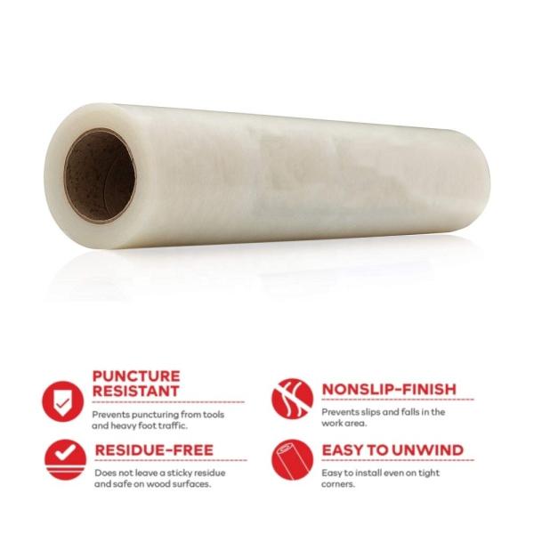 Transparent Color Self Adhesive Hard Wood Flooring Protective Film Roll For Temporary Floor Protection