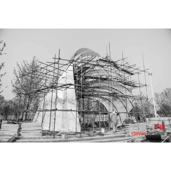 Large Stainless Steel Park Sculpture for Landscape Modern Metal Landscape Sculpture