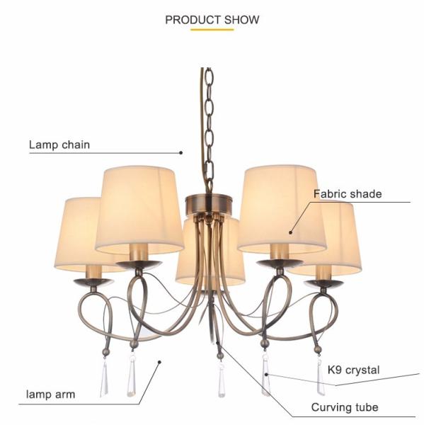 Mission style Metal chandelier for Living room Kitchen Lights Fixtures （WH-MI-13)