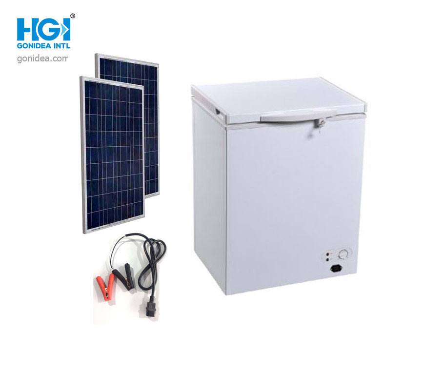 Морозильник эксплуатируемый батареей солнечное 24V Gonidea 150AH с замком и ключом