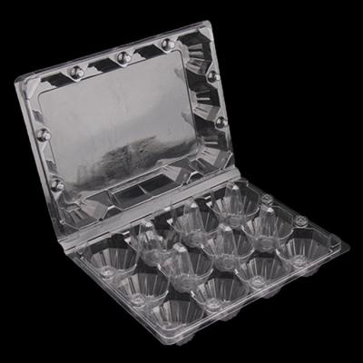 12 Cavities Disposable Plastic Egg Tray PET 3x4 Clear Plastic Egg Cartons