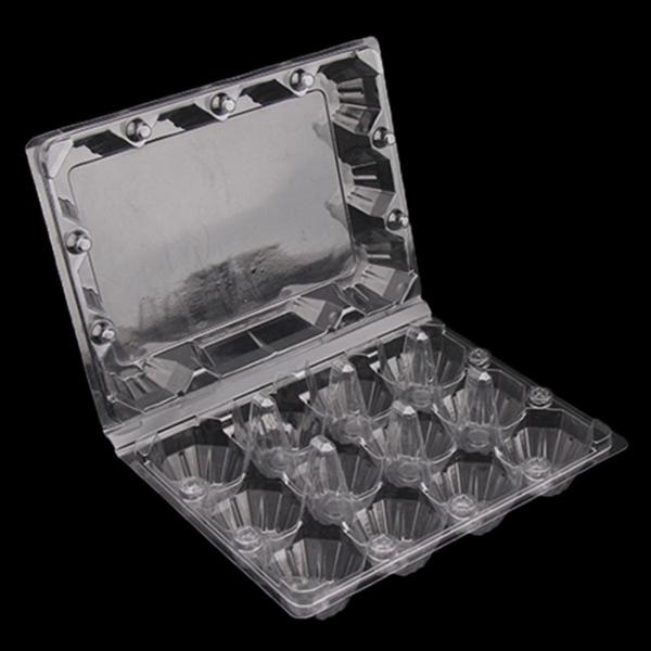 12 Cavities Disposable Plastic Egg Tray PET 3x4 Clear Plastic Egg Cartons