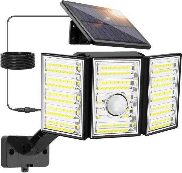 Capteur de séparation étanche à l'eau Lampes solaires de jardin IP65 Capteur de mouvement Lampes de jardin 6W