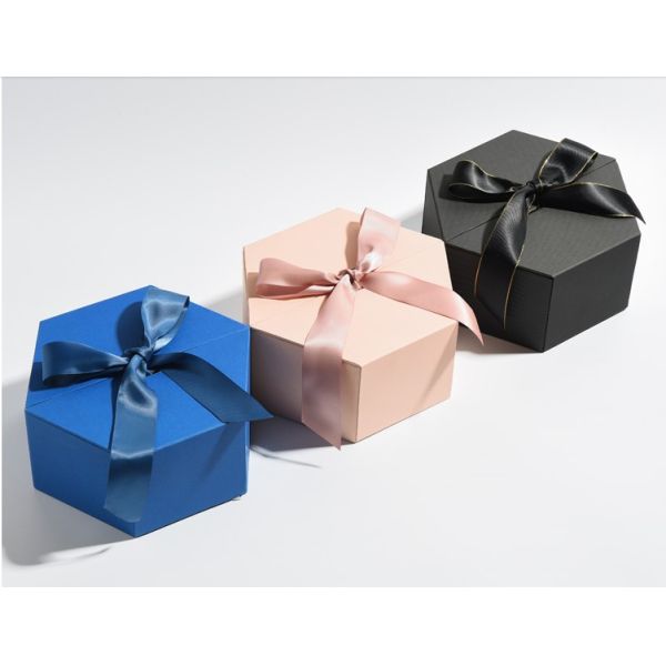 Customized Cardboard Craft Hexagon Gift Box For Cosmetic Perfume Packing