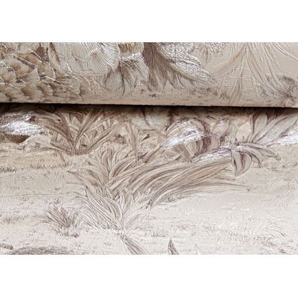 Moisture - Proof Rustic Floral Wallpaper Creamy White For Living Room , Bedroom