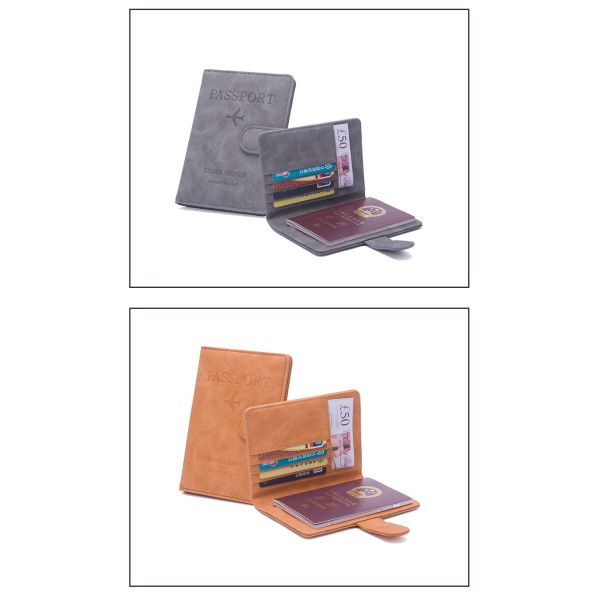 ANTI-THEFT NEW TRAVEL MULTI-FUNCTIONAL PASSPORT TICKET DOCUMENT PROTECTION CASE RFID BUCKLE CARD BAG