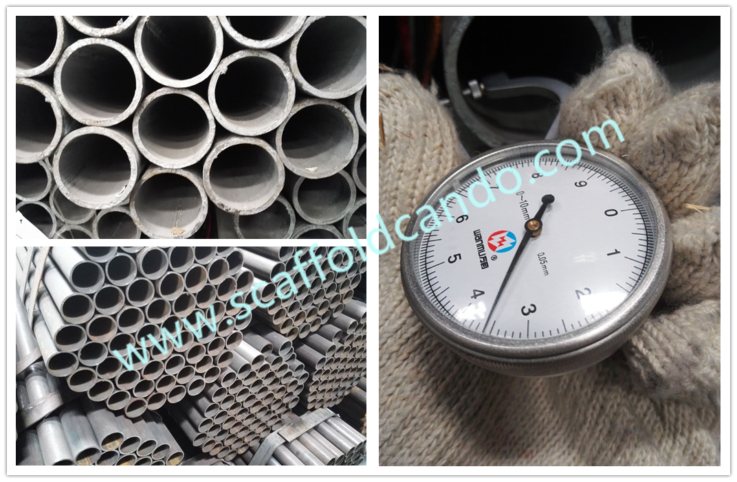 Q235 GI tube, galvanized scaffolding steel pipe, EN10219, 48.3mm O.D, 500mm,1000mm,2000mm,3000mm,4000mm,5000mm,6000mm