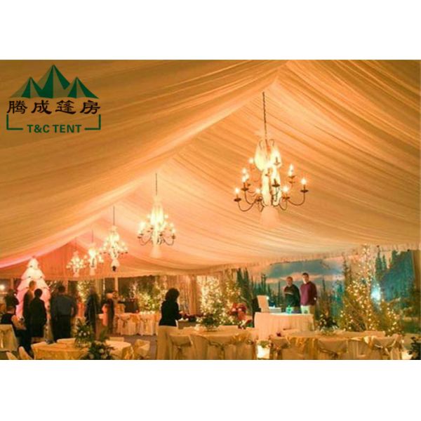 15M * 40M Waterproof Canopy Tent With Flexible Poles / Bar Tensioning Roof