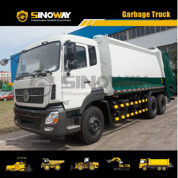 Easy Control Refuse Collection Vehicle / Waste Management Truck 180KW Rated Power