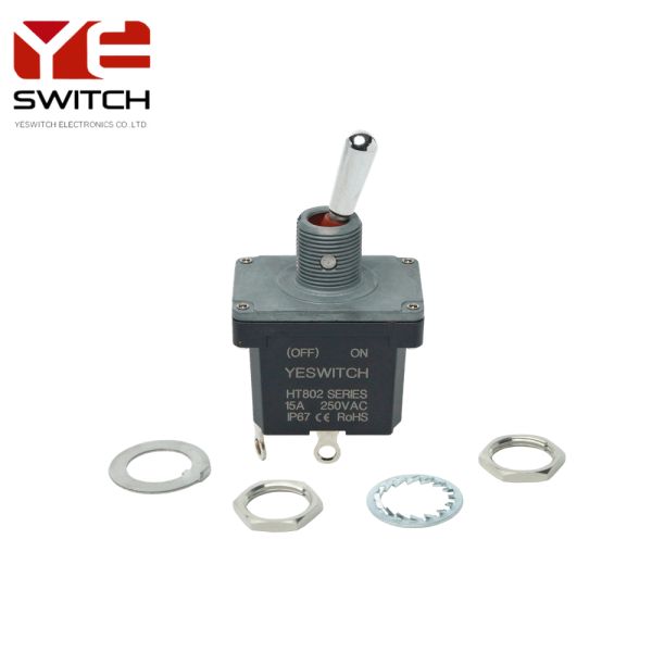 5A High Current Long Life  Waterproof Industrial Toggle Switch For Control Panels