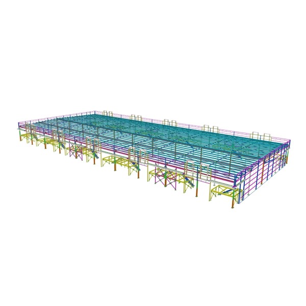 Hot Rolled Steel Custom Steel Structure Workshop With H Section Beams Q235 Q355B