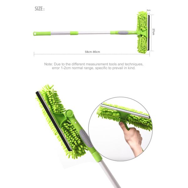 Домоустройство алюминиевого мойщика окон щетки стеклянной чистки ротатабельное телескопичное