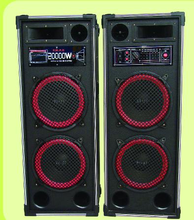 2.0CH active DJ speaker with function USB/SD/FM