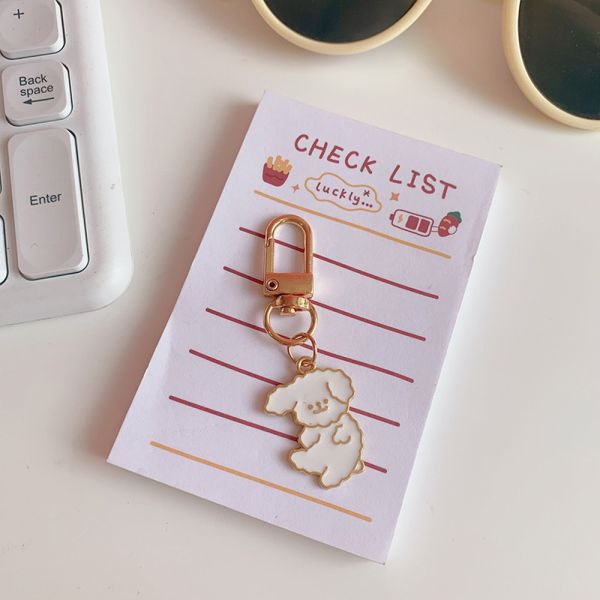 Rabbit Key Chain Ornaments , Die Cutting Crystal Pendant Keychain 16mm Thick