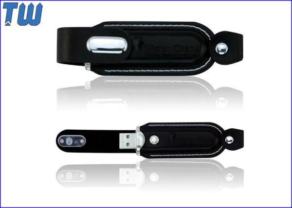 Full Leather Bulk 16GB USB Disk Stick Price Buckle Cap Custom Logo