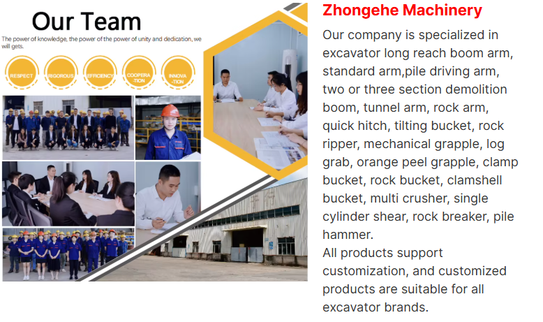 Excavator Rock Boom & Arm with Ripper for Sale for Heavy Machinery SY550 EC480 ZX470 Excavators