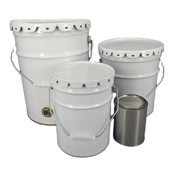 Metal Oil Lubricant Industrial Metal Bucket 1-40L Capacity With Screw Caps